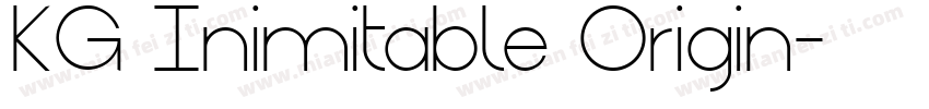 KG Inimitable Origin字体转换